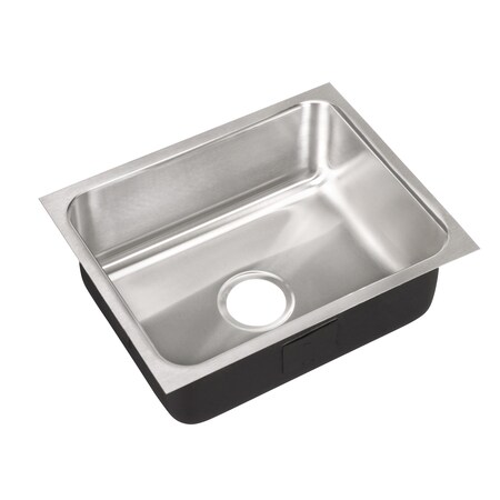 Just Manufacturing Sngl Bowl, Undermount Sink, 18 gauge Type 304 SS, OD 16" x 20" US-1620-A
